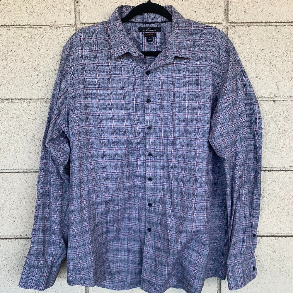 Marc Anthony Casual Button Down Shirt Men's Size XL Slim Fit